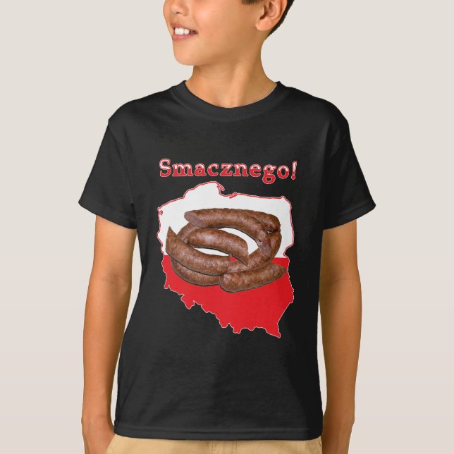 Camiseta Kielbasa Smacznego Mapa Polonês (Frente)