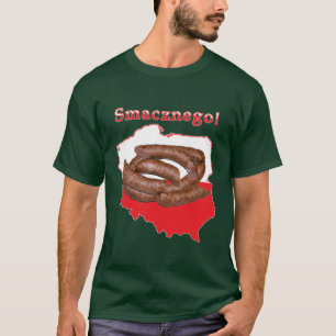 Camiseta Kielbasa Smacznego Mapa Polonês
