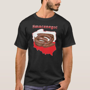 Camiseta Kielbasa Smacznego Mapa Polonês