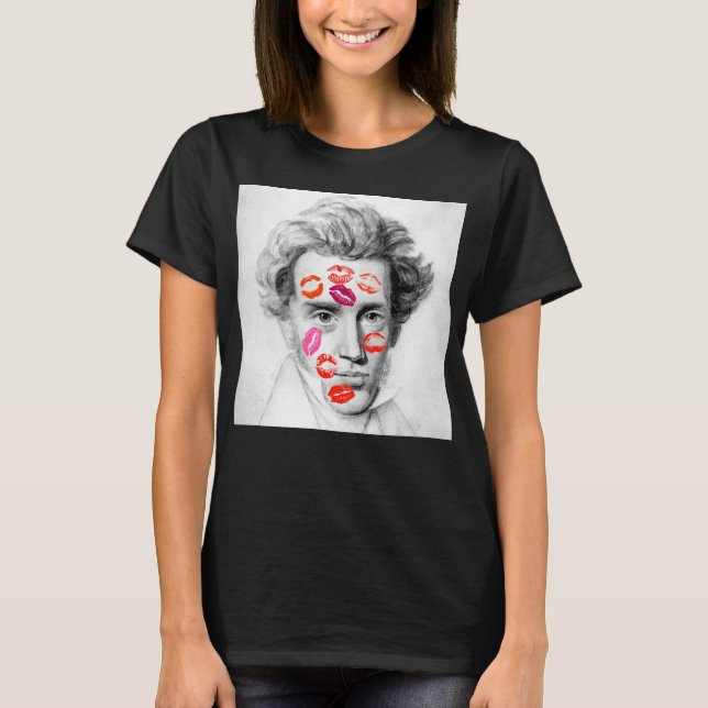 CAMISETA "KIERKEGAARD COM COBERTURA DE KISS" (Frente)