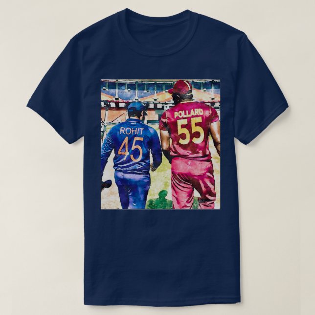 Camiseta Kieron Pollard Rohit Sharma (Frente do Design)