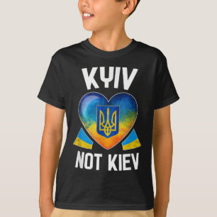 Camiseta Kiev Não Kiev _ Sinalizador Ucraniano de Suporte a