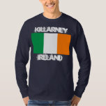 Camiseta Killarney, Irlanda com bandeira irlandesa<br><div class="desc">Killarney, Irlanda com bandeira irlandesa</div>