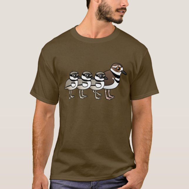 Camiseta Killdeer & três pintinhos (Frente)