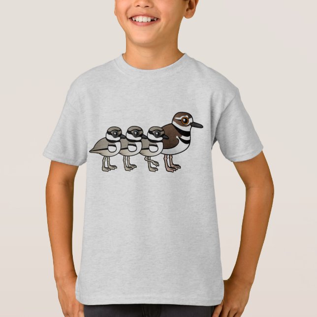Camiseta Killdeer & três pintinhos (Frente)