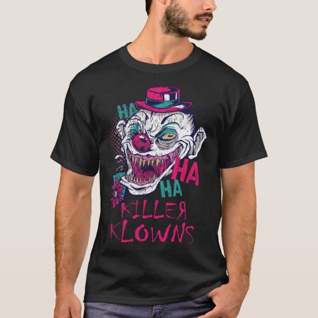 Camiseta Killer Klowns Halloween Alien Clown Serial Killer  (Frente)