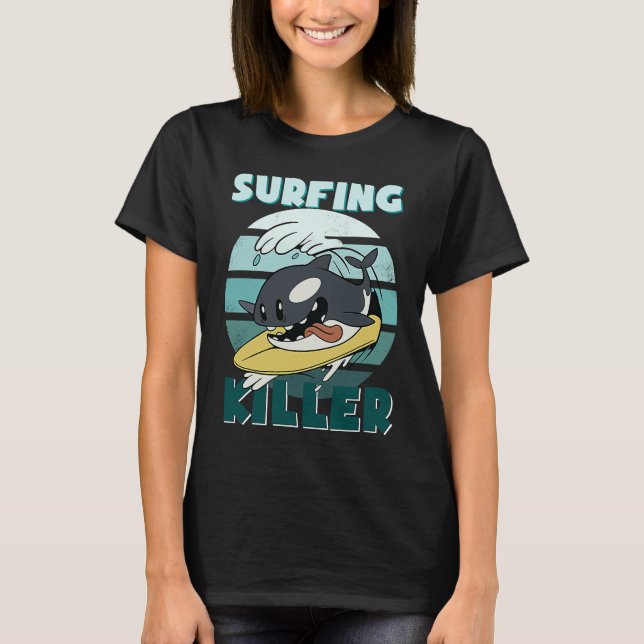 Camiseta Killerwal Surf Ocean  Men's Boys Children's Orca (Frente)