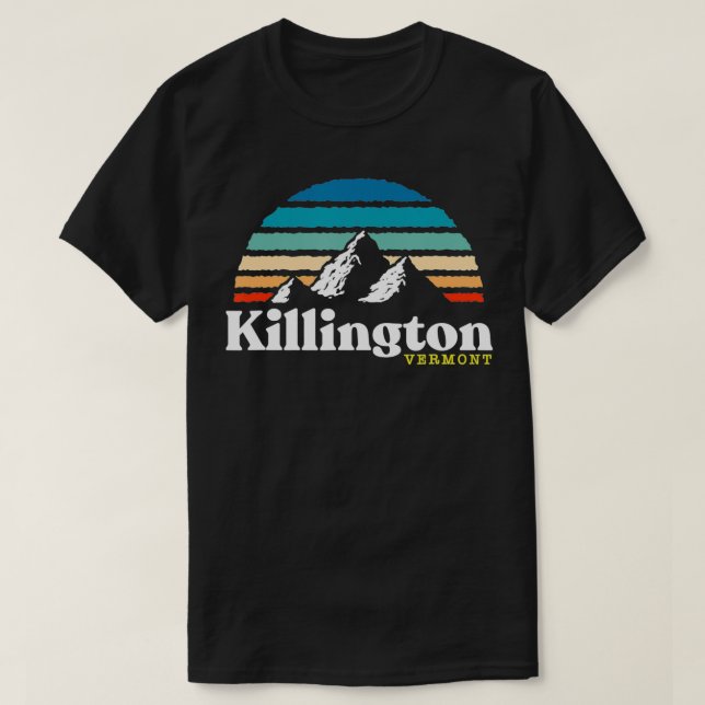 Camiseta Killington Vermont USA Ski Resort 1980s Retro TShi (Frente do Design)