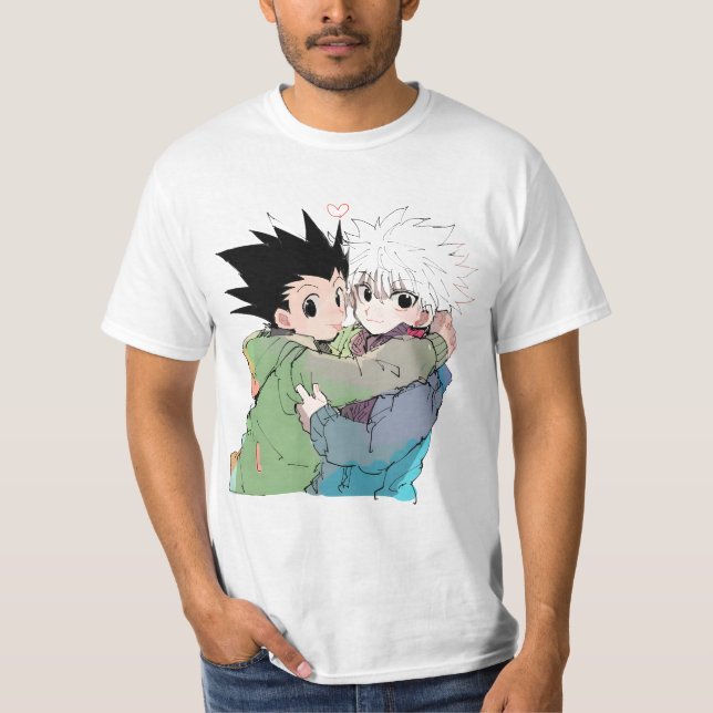 Camiseta " Killua abraça Gon Hunter x Hunter" (Frente)