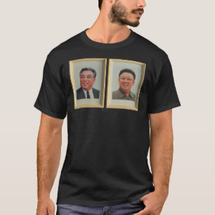 Camiseta Kim Il-Sung &Amp; Kim Jong-Il Retrato, Coreia do N
