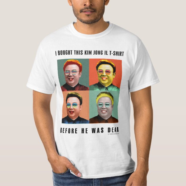 Camiseta Kim Jong Il: antes que estiver inoperante (Frente)