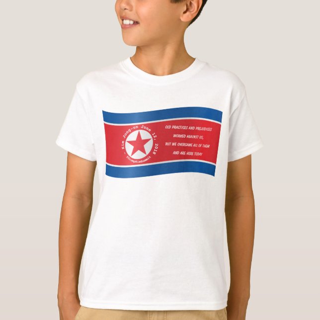 Camiseta Kim Jong un Cote durante a Cúpula com Trump em 12  (Frente)