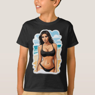 Camiseta Kim Kardashian Beach Sticker