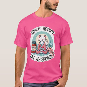 Camiseta Kimchi Addict Cat Whisperer - Yoga Cat e Coreano F