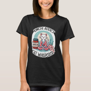 Camiseta Kimchi Addict Cat Whisperer - Yoga Cat e Coreano F
