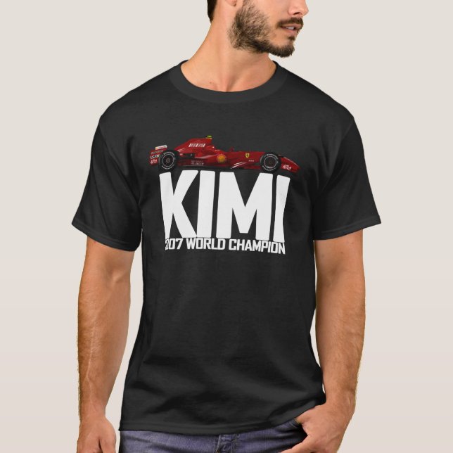 Camiseta Kimi Raikkonen F2007 World Champion Texto (Frente)