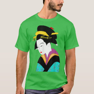 Camiseta Kimono Geisha Woman Asian Japanese Wave Vintage Sa