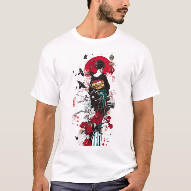 CAMISETA KIMONO GIRL (Frente)