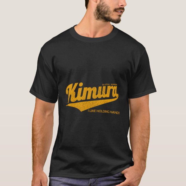 Camiseta Kimura Eu Gosto De Segurar Mãos Bjj Jiu Brasileiro (Frente)