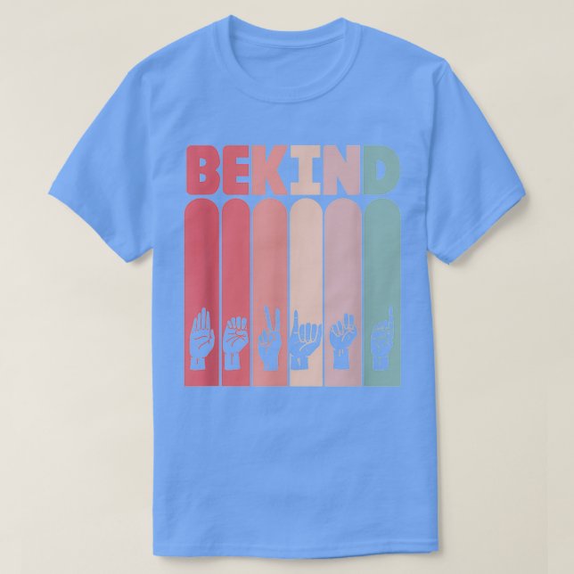Camiseta Kind Asl Sign Language Deaf Interpreter 2 (Frente do Design)