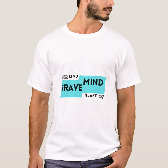 Camiseta Kind Mind Brave Heart (Frente)