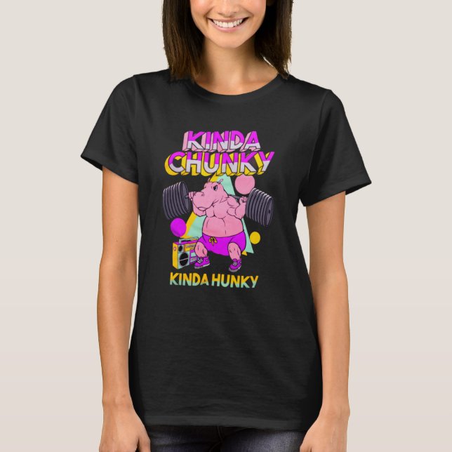 Camiseta Kinda Chunky Kinda Hunky Bodybuilding Gym  1 (Frente)
