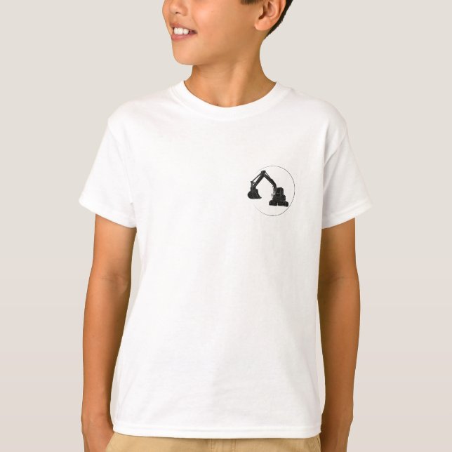 Camiseta Kinder Basic T-Shirt mit Bagger-Grafik (Frente)