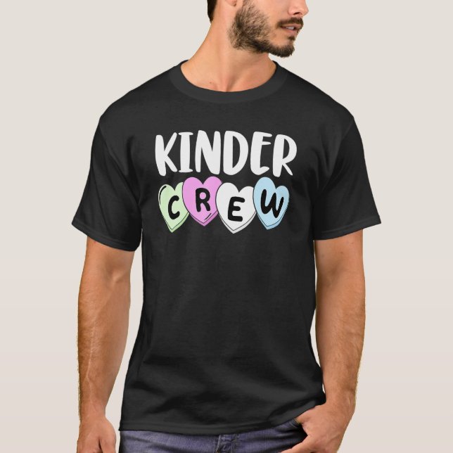 Camiseta Kinder Crew  Heart Kindergarten Teacher Valentines (Frente)