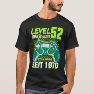 Camiseta Kinder Nível 52 Jahre Geburtstags Junge Gamer 1970