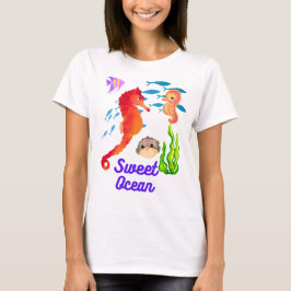 Camiseta Kinder T- Shirt, süsses Seepferdchen im Ocean