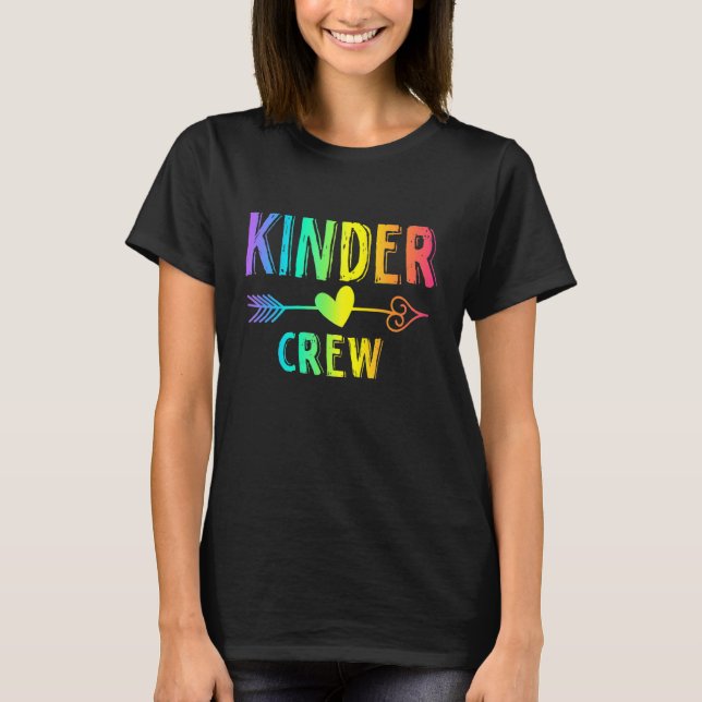 Camiseta KIndergarten Equipe de Nível de Pessoal do Kinder (Frente)