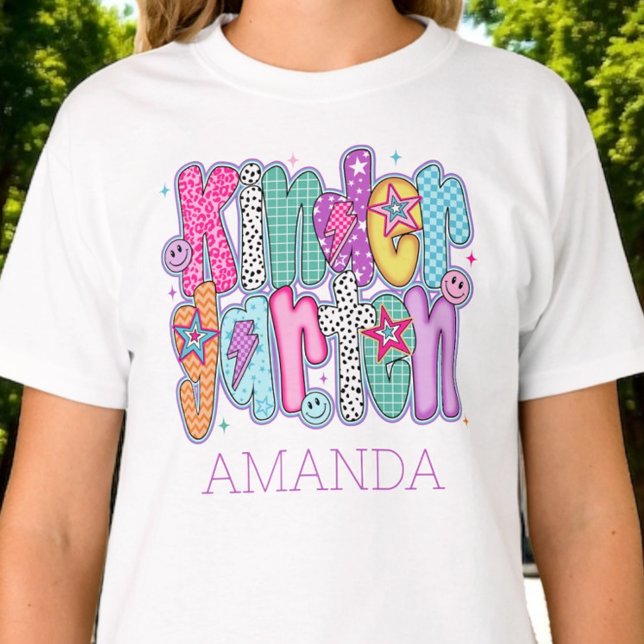 Camiseta Kindergarten First Day of School Coquette Custom (Criador carregado)