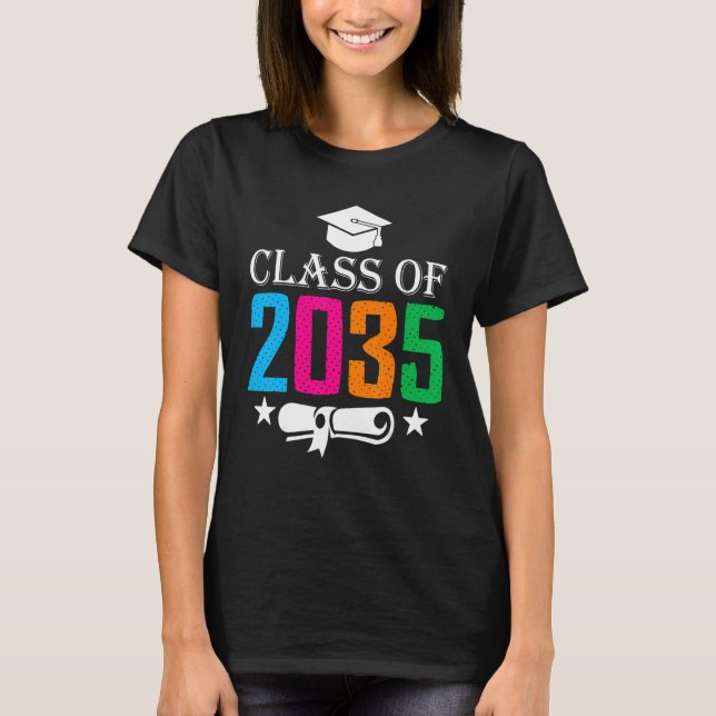 Camiseta Kindergarten  for Boys Class of 2035 Senior (Frente)