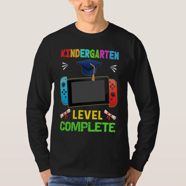 Camiseta Kindergarten Graduation Level Complete Gamer 2023 (Frente)
