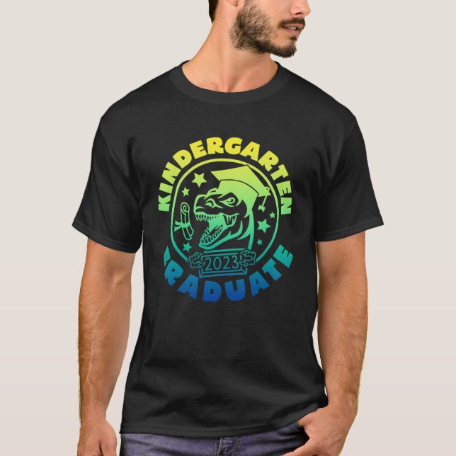 Camiseta Kindergarten Last Day Of School Graduation Dinosau (Frente)