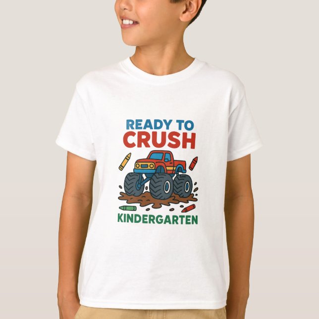Camiseta Kindergarten Ready! Fun School T-Shirt for Kids (Frente)