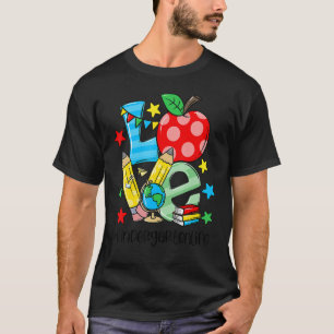 Camiseta Kindergarten Teacher Student First Last 100 Day Of