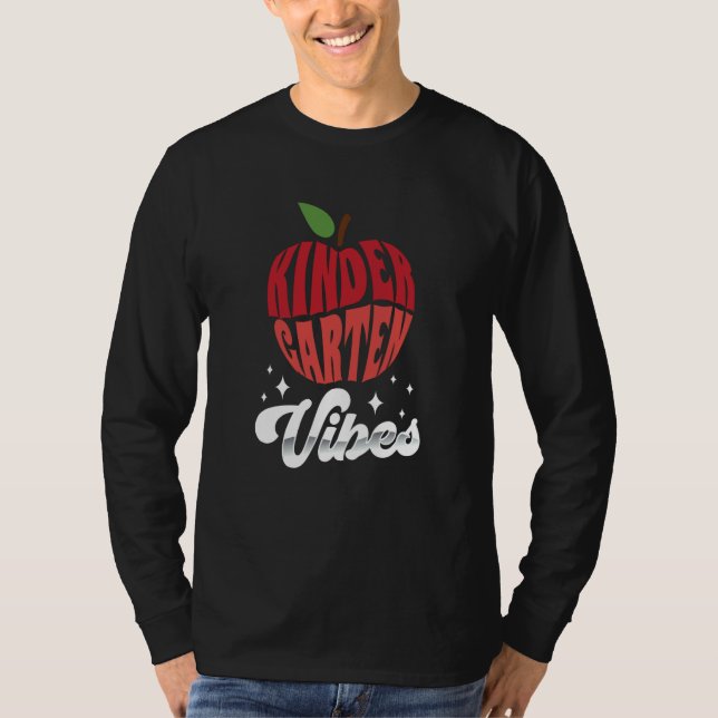 Camiseta Kindergarten Vibes Sayings Kids Children Cute (Frente)
