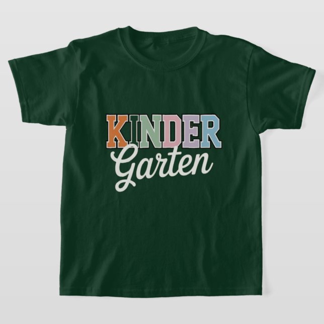 Camiseta Kindergrten – Colorful Back to School Design (Postura )
