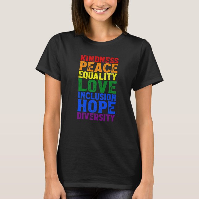 Camiseta Kindness Human Rights Peace Lgbt Gay Lesbian Right (Frente)