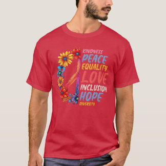 Camiseta Kindness Peace Equality Love Hope Diversity Human 