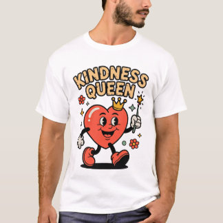 Camiseta Kindness Queen Shirt – Cute Heart Character Positi