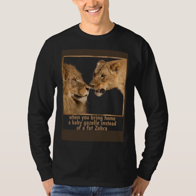 Camiseta King and Queen Lion Couple Lion and Lioness (Frente)