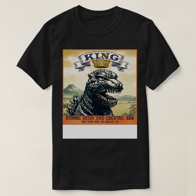 Camiseta King Atomic Sushi (Frente do Design)