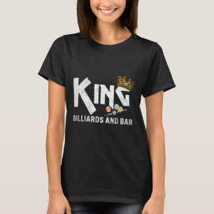 Camiseta King Billiards E R Vintage Piscina Player Engraçad