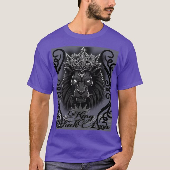 Camiseta King black Lyon style with class (Frente)
