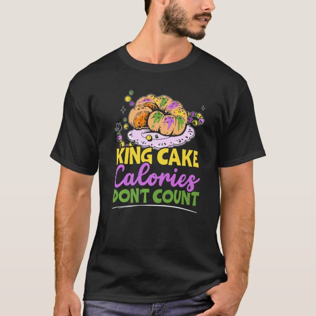 Camiseta King Cake Calories Don't Count Mardi Gras Parade P (Frente)