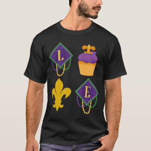 Camiseta King Cake Love Mardi Gras Parade Shenanigans Carni