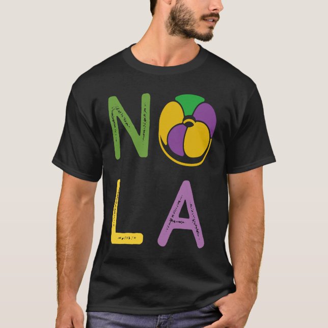 Camiseta King Cake Mardi Gras New Orleans Parade Shenanigan (Frente)