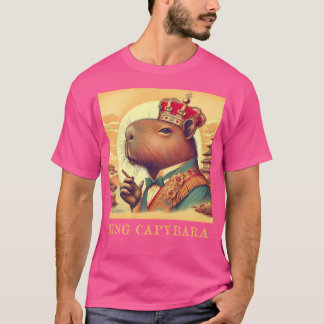 Camiseta King Capybara Funny Capybara Smoke